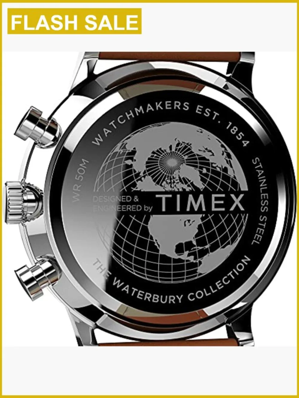 Timex Waterbury Classic Chrono 40mm Mens Watch Leather Strap